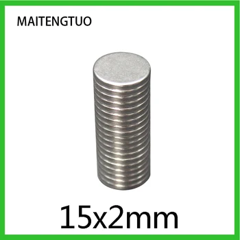 10/20/50pcs 15x2 mm Super-Puternici Magneți 15mmx2mm Permanent Mici, Rotunde Magnet 15x2mm Subțire Magnet Neodim Magnetic 15*2 mm