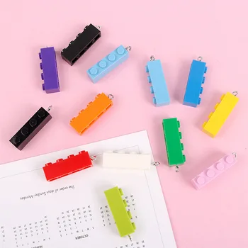 10buc Blocuri Colorate Rășină Farmece Jucărie Caramida Farmecele pentru Cercei Colier Bijuterii de Luare Vrac Diy Artizanat lucrate Manual Consumabile