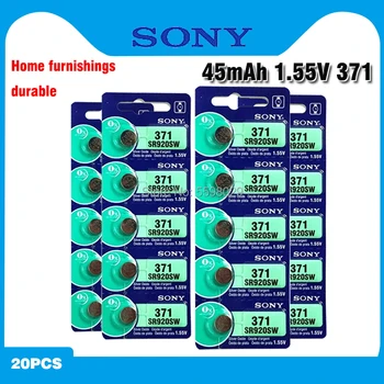 20buc Original Sony 371 SR920SW 920 LR920 CA6 LR920 LR69 171 1.55 V Oxid de Argint Baterie de Ceas Baterie de Ceas MADE IN JAPAN