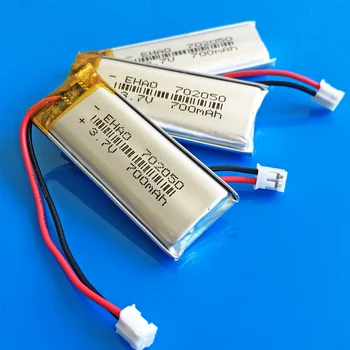 3 BUC 3.7 V 700mAh Litiu-Polimer Lipo Baterie Reîncărcabilă JST PH 2.0 mm 2pin Pentru MP3 GPS DVD Bluetooth Recorder Camera 702050