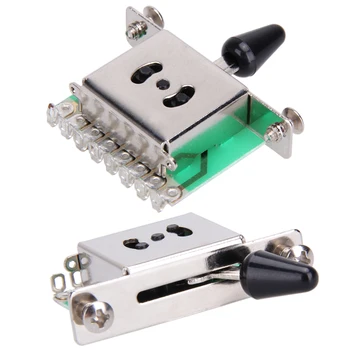 5 Modul Selector Chitara Electrica Pickup Switch-Uri Toggle Lever Comutator Piese Cromat Cu Buton De Chitara Instrumente Muzicale Accesorii