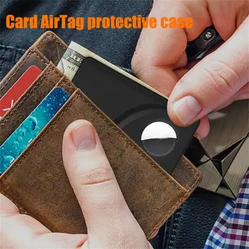 Airtags Portofel Caz, Titularul Cardului de Credit Tracker Caz de Protecție Pentru Apple Airtag Localizare Anti-a pierdut Portofelul Clip Airtag Accesorii
