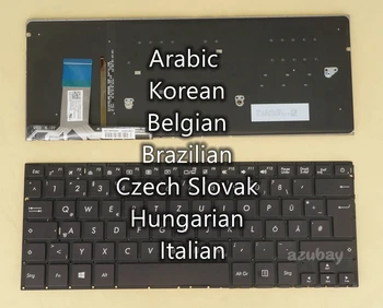Arabă coreeană Belgian AZERTY BR portugheză, cehă, slovacă, maghiară italiană Tastatura pentru Asus ZenBook U3000UA UX330UA, Iluminata Noua