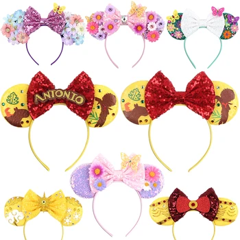 Disney Mickey Mouse Urechi de Susținere a Femeilor Copil Festival Accesorii de Par Floare Fluture Benzi pentru Fete Paiete Papion Bentițe