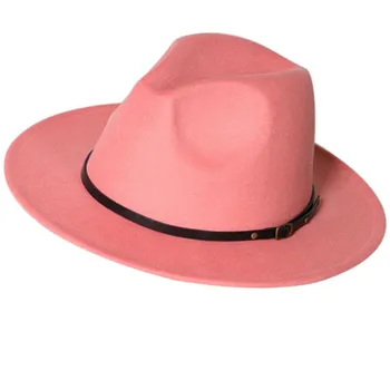 en-gros fedoras pălărie Panama pălărie de fetru pentru femei jazz pălărie fedora pălărie iarba verde femei pălării femei pălării cu lanțuri