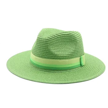 Femei Pălării De Vară De Protecție Solară Cu Dungi Trupa Casual Pălărie De Paie Solid Margine Largă În Aer Liber, Plajă Verde Alb Camel Bărbați Soare Femei Pălărie
