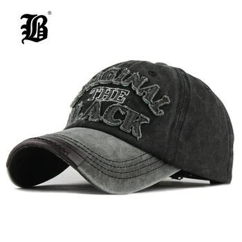 [FLB] Hot Retro Spălat Șapcă de Baseball Montate Cap Snapback Hat Pentru Barbati Os Femei Gorras Casual Casquette Scrisoare Capac Negru F122