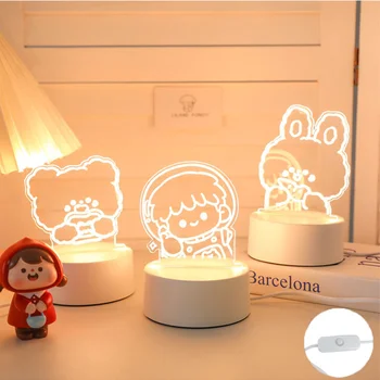 Ins Lampa De Noapte Acrilice Desktop Veioza Copii/Fete/Baieti/Iubitorii De Minunat Cadou De Vacanță Decorative Dormitor Lampă De Masă