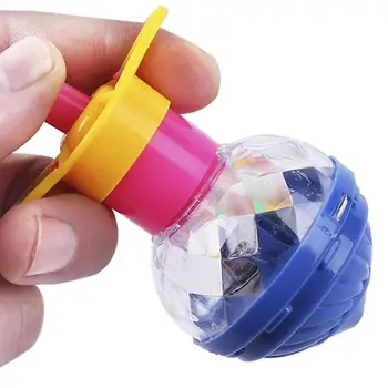 Luminos Copil titirez Gyro Jucărie Colorat Intermitent Lansator de Rotație Jucărie Pentru Copii Distracție Petrecere de Aniversare Cadouri