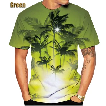 Moda Hawaii Holiday Surf Paradise 3D T-shirt Plaja Palm Motiv Imprimate Tricou Colorat Hawaiian Maneca Scurta