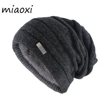 New Sosire Pentru Adulti Unisex Cu Dungi Groase De Iarna Pălărie Capace Pentru Femei Tricotate Casual Pălării De Moda De Brand Capota Gorros