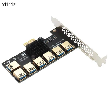 NOUL standard PCIE 1 la 7 Riser Card PCI Express multiplicator Hub Adaptor USB 3.0 PCI-E x1 la x16 Coloană Pentru Minerit Bitcoin BTC Miner Dispozitive
