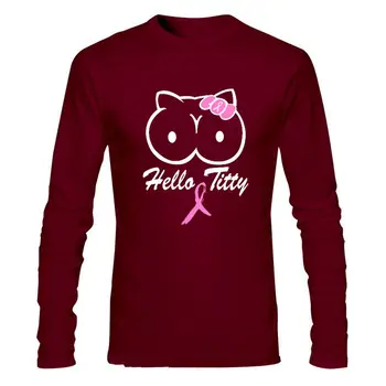 Omul de Îmbrăcăminte pentru Bărbați Tricou ShirtWerks Hello Titty Conștientizarea Cancerului de Sân T-Shirt-RT Femei Tricouri