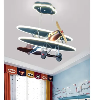 Recent Desene animate Aer Avionul Copii Pandantiv Lumina L66cm LED-uri Fete Baieti Copii, Camera pentru Copii Dormitor Lumina Lămpii Pepinieră Lumini Decorative