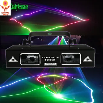 RGB 2 Găuri Pline de Culoare de Scanare Laser Light Party Laser DJ Proiector Disco Efecte de Iluminare cu Muzica/Control DMX512 Modul