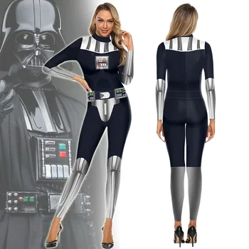 Star Wars Sith Darth Vader Cosplay Costum Zentai Costume Uniforme Salopeta Body Catsuit Adult Halloween