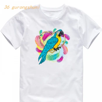 tricou pentru fete haine de desene animate amuzante Papagal copii baieti-haine băiat copil fata grafic t shirt haine pentru copii transport gratuit