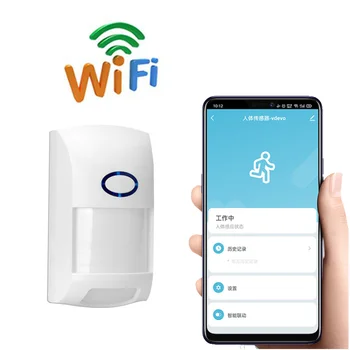 Tuya Inteligent WiFi Detectoare Infraroșu Senzor de Miscare cu Alarma Compatibil Cu Tuyasmart APP Smart APP de Viață