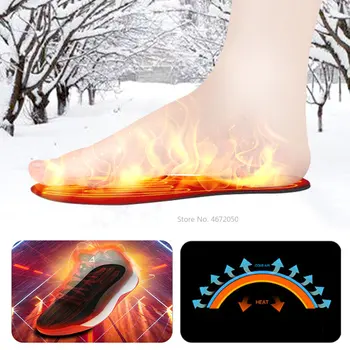 USB Reîncărcabilă Tălpi interioare Încălzite Dimensiune 35-46 DIY Personalizabil Electrice Incalzite Pantofi Pad Pentru Exterior Schi de Iarnă Încălzit de Picior