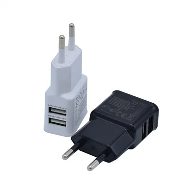 USB Încărcător de Călătorie UE Plug 2A Rapid de Încărcare Adaptor Portabil Dual Încărcător de Perete Cablu de Telefon Mobil pentru Iphone, Samsung, Xiaomi
