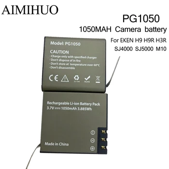1-2pc PG1050 3.7 V, 1050mah Sport de Acțiune aparat de Fotografiat Baterie pentru EKEN H9 H9R H3 H8PRO SJCAM SJ4000 SJ5000 M10 SJ5000 Înlocuiți bateria