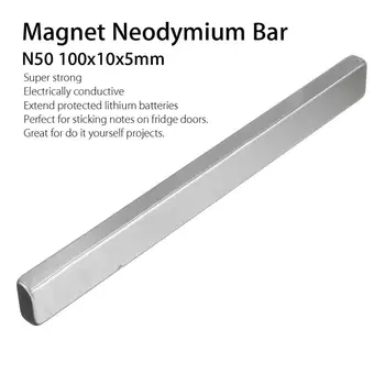 1 BUC 100x10x5mm N50 Practice Lung Cuboid Bloc Bar Super Puternic de pământuri Rare Magnet Neodim suport Magnetic Fierbinte de Vânzare en-Gros