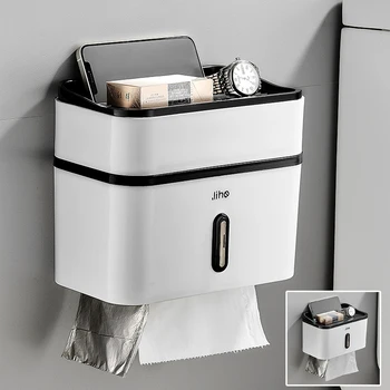 1 buc Nordic Auto-adeziv Toaletă Cutie de Tesut Impermeabil Suportul pentru Rola de Hârtie Telefon Raft de Depozitare Home Accesorii Baie