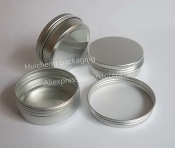 100 x Goale 60g de aluminiu de metal borcan borcan pentru praf de crema gel de utilizare 2 oz sticle de cosmetice, 60ml recipient de aluminiu