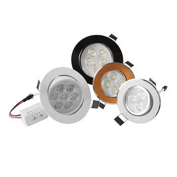 10buc/lot LED Încastrat Plafon Spotlight Estompat Alb Neutru 9W12W15W21W AC220V 110V Aluminiu Led-uri Lămpi de Tavan Spoturi