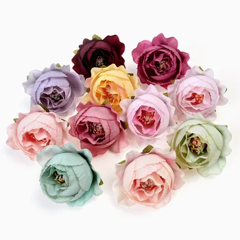 10buc Mătase Bujor Flori Artificiale 4cm Floare Trandafir cap Petrecere de Nunta de Decorare Cununa DIY Artizanat, Accesorii, Flori False