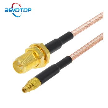 10BUC RP-SMA/SMA Female să MMCX de sex Masculin Drept/Unghi Drept Cablu de Extensie RG316 Pigtail MMCX pentru SMA Cablu Coaxial RF Extender