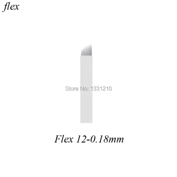 12CF 0.18 mm FLEXIBIL Microblading Ace Machiaj Permanent Manual Spranceana Lama Pentru Sprancene Manual Pen Microblading Pen