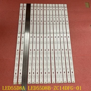 14pcs/set LED bar pentru Panasonic LE55U6500U LS55AL88A72 D5551A LED55D8B LED55D8A-ZC14DFG-01 6 30355008220 30355008221