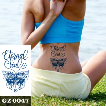 1buc Suc de Cerneală Fluture Text Tatuaje Body Art Impermeabil Tatuaj Temporar Autocolant Pentru Barbati Femei