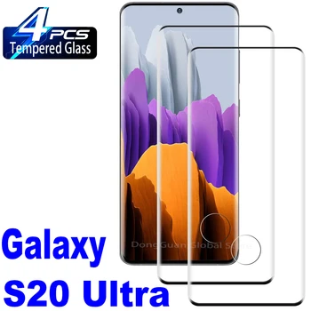 2/4buc 3D Curbat din Sticla Temperata Pentru Samsung Galaxy S20 Ultra 5G S10 S21 S22 S23 ultra Nota 20, Ultra Ecran Protector de Sticlă