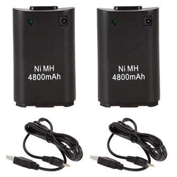 2 buc 4800mAh Baterie Controler pentru XBOX 360 Baterie Wireless Gamepad Ni MH Acumulator Acumulator de schimb