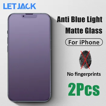 2 buc Complete de Acoperire Anti-albastru Mat, Sticla Temperata pentru iPhone 13 12 Mini 11 Pro XS Max X XS XR SE 8 7 6s Plus cu Ecran Protector