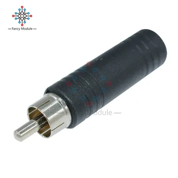 2 BUC FIERBINTE RCA Plug de sex Masculin la 1/4 6,35 mm de sex Feminin Jack Audio Adaptor Conector CF