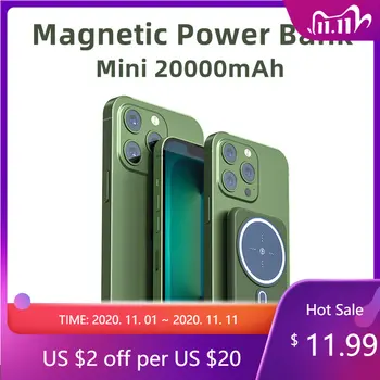 20000mAh Magnetic Banca de Putere Pentru Magsafe Portabil Încărcător Wireless Rapid de Încărcare Acumulator Extern pentru Apple 12 13 pro mini max