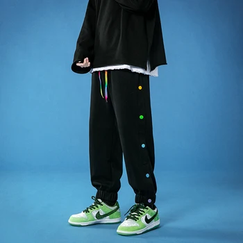 2021 Barbati Casual pantaloni de Trening de Culoare Solidă Pantaloni Om Supradimensionat coreean Streetwear Jogger Pants Femei Îmbrăcăminte de Dropshipping