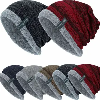 2021 Moda pentru Bărbați de Iarnă Pălărie Tricotate Pălării Negre Toamna Pălărie Gros și Cald și Capota Chelioși Căciulă Moale Căciuli Tricotate de Bumbac