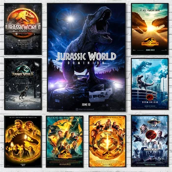 2022 Lumea Jurassic Dominion mai Noi Postere de Film Dinozaur Panza Pictura de Postere și de Imprimare Postere de Perete Dormitor Decor Acasă