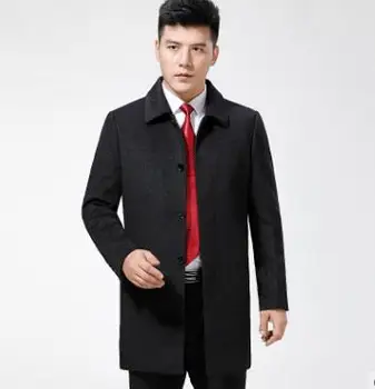 2023HOT Iarna noi lungă din lână lână palton bărbați haina de vârstă mijlocie brand cașmir palton hainele tatălui