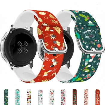 20mm 22mm Silicon pentru Samsung Galaxy Watch 5/4/3/Activ 2/Gear S3/Huawei Watch 3/ Crăciun în Stil Brățară pentru Amazfit GTR