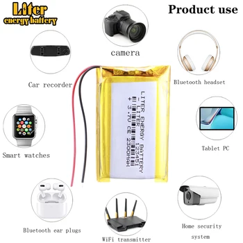 3.7 V 2300mAh 123450 Lipo Litiu Polimer Baterie Reîncărcabilă Pentru navigator GPS MP5 GPS Difuzor Bluetooth headset e-book foto