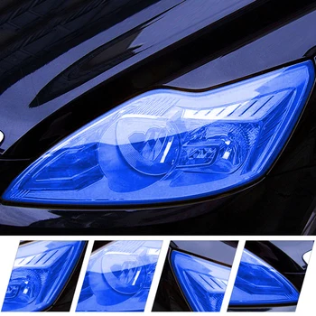 30x100cm Masina Tentă Far Stop Lumina de Fum Film Autocolant Pentru Ford Fiesta Fusion Mondeo Mustang MK2 MK4 MK7 Focus 2 3
