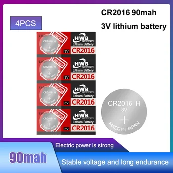 4PC pentru Eaxell de Calitate Baterie Litiu cr2016 3V Li-ion Baterie Buton Ceas Monedă Baterii cr 2016 DL2016 ECR2016 BR2016