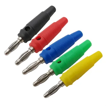 5/10buc 4mm Solderless Secundare care pot fi Stivuite Banana Plug Socket Audio Pinii Conectorului Placat cu Nichel Albastru Galben Rosu Verde Negru