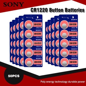 50pcs Sony CR1220 100% Original, Baterie Buton cr 1220 ECR1220 GPCR1220 Pentru a Viziona Cheie de Masina de control de la Distanță 3v Baterie cu Litiu