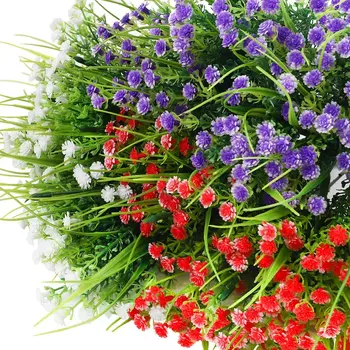 5pcs Flori Artificiale UV, din Plastic Rezistent la Plantele cu Flori Faux Flori False pentru Exterior Interior Vaza Ghivece Suspendate de Plantat Decor